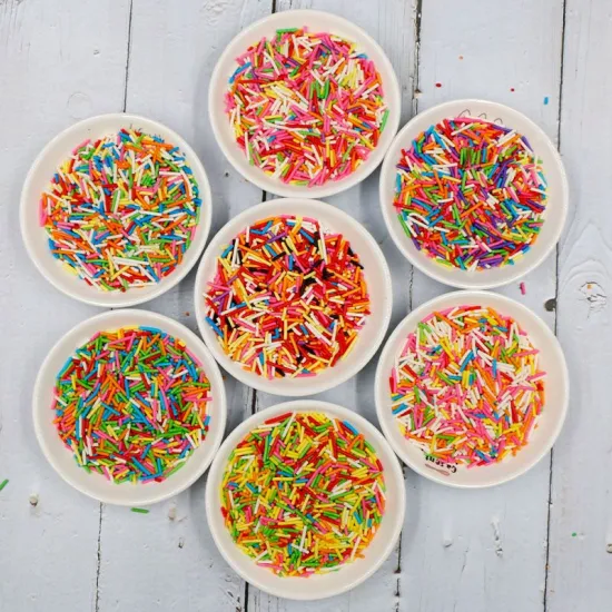 Cupcakes/sorvete/chocolate/bolo Rainbow Sugar Jimmies Sprinkles Fornecedores na China